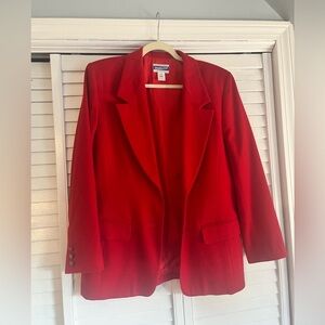 RED Wool Pendleton Blazer
